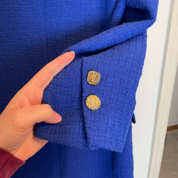 ZARA Double Breasted Mixed Button Blogger Long Blazer Jacket Dress \\ M - Picture 11 of 11